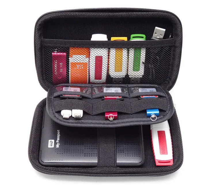 Жесткий чехол для телефона органайзер USB-кабеля Чехол жесткого диска внешний