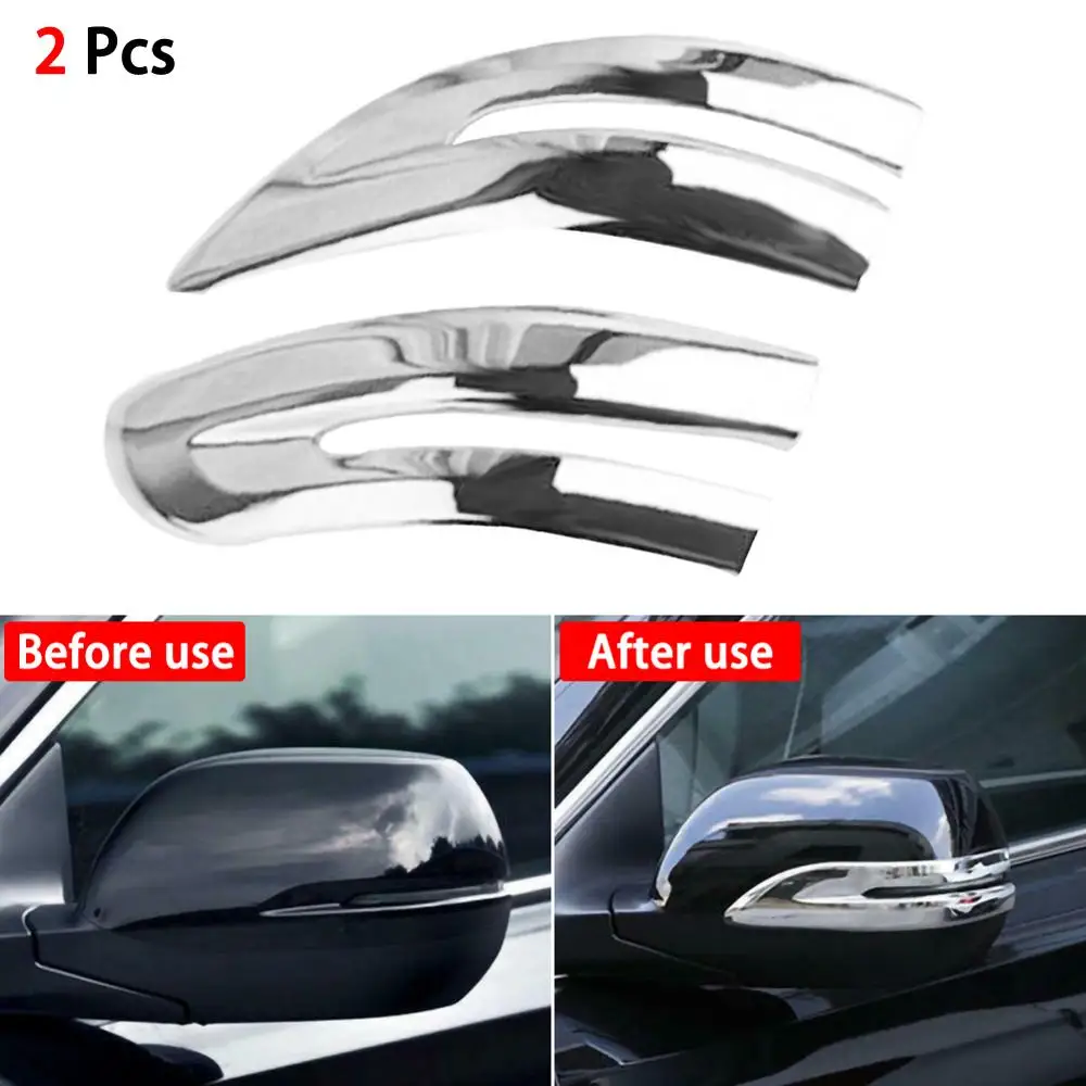 2 шт. хромированная накладка на боковое зеркало заднего вида в полоску для Honda CRV