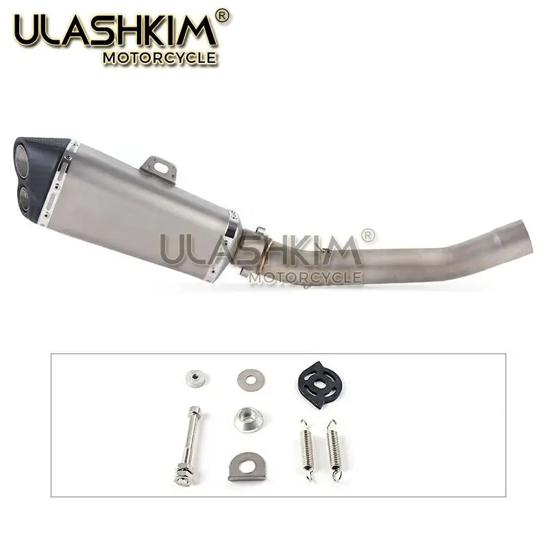 Мотоцикл глушитель Escape средняя ссылка труба полная система без шнуровки для Kawasaki