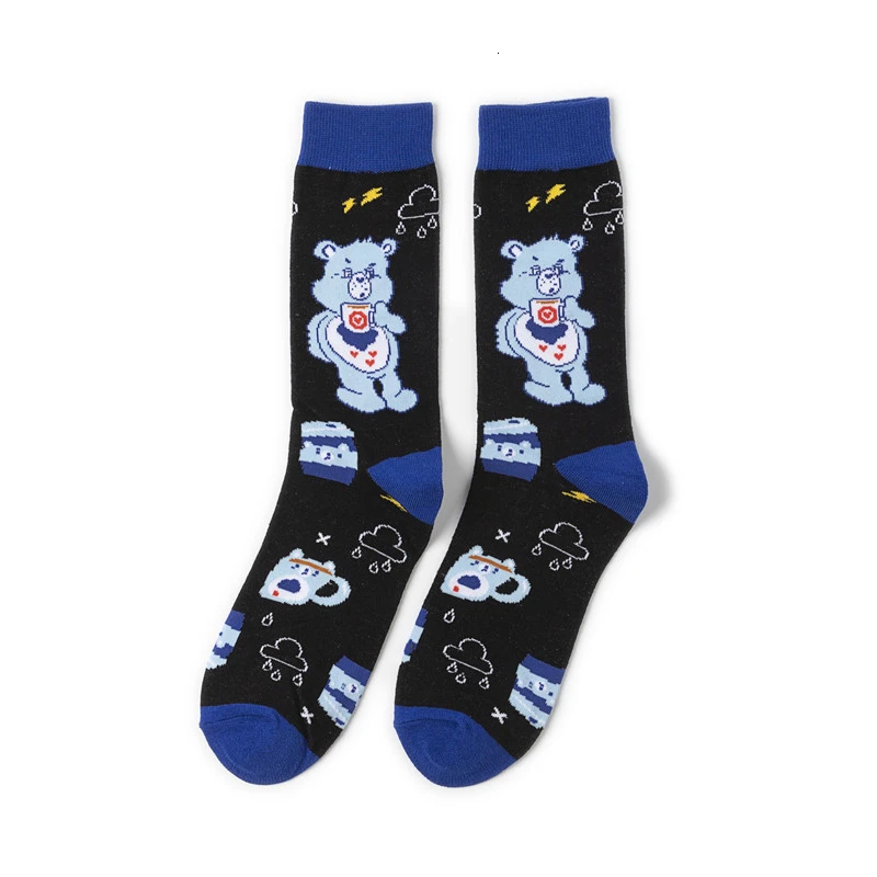 6 CHAOZHU, креативные осенне-зимние мужские носки с героями мультфильмов забавные носки для мальчиков с изображением скорпиона, космонавта, клоуна, космонавта, медведя, цветка, автомобиля, утки, панды - Цвет: 6