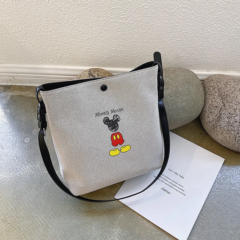 

Disney cartoon Mickey Mouse ladies fashion canvas large-capacity shopping storage bag student shoulder messenger school bag