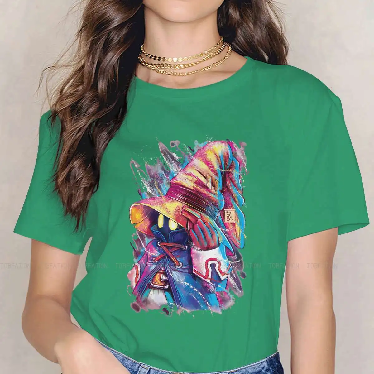 

Vivi Essential 5XL TShirts Final Fantasy FF Role Playing Game Woman Harajuku Fabric Streetwear T Shirt O Neck Big Size
