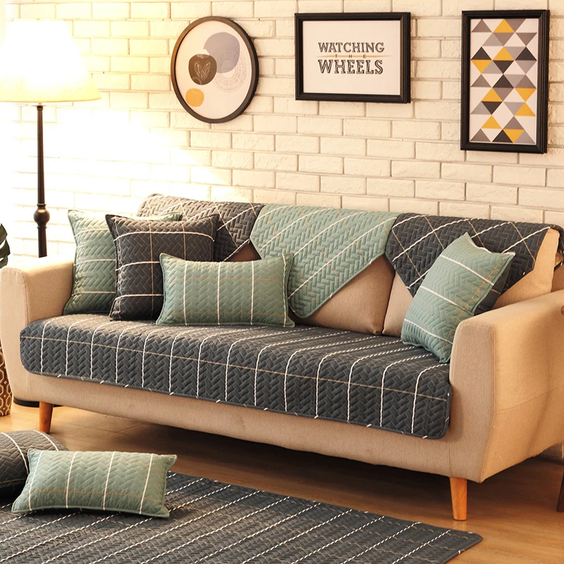 Хлопковое уплотненное покрытие для дивана грязеотталкивающее Защитная Подушка