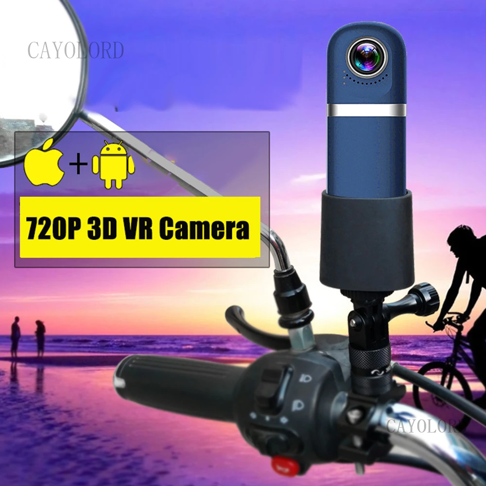 3D 360 VR панорамная камера 720P видеорегистратор Просмотр фотографии Спорт Велосипед