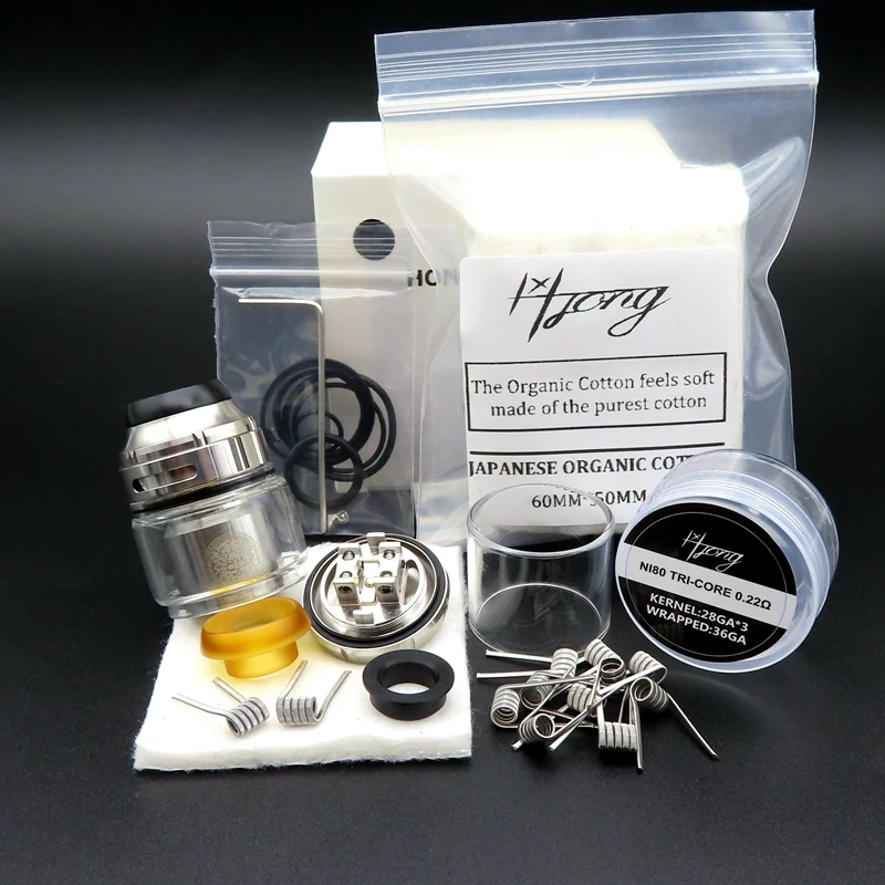 Обслуживаемый атомайзер HongXingJia Zeus X RTA бак с двойной катушкой для электронной