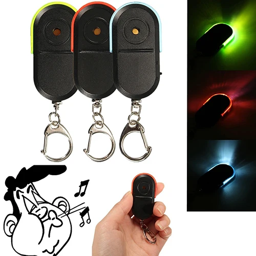 Wireless Anti-Lost Alarm Key Finder Keyring Locator Whistle Sound LED Light Keychain Holder Jewelry raktu pakabukai | Украшения и