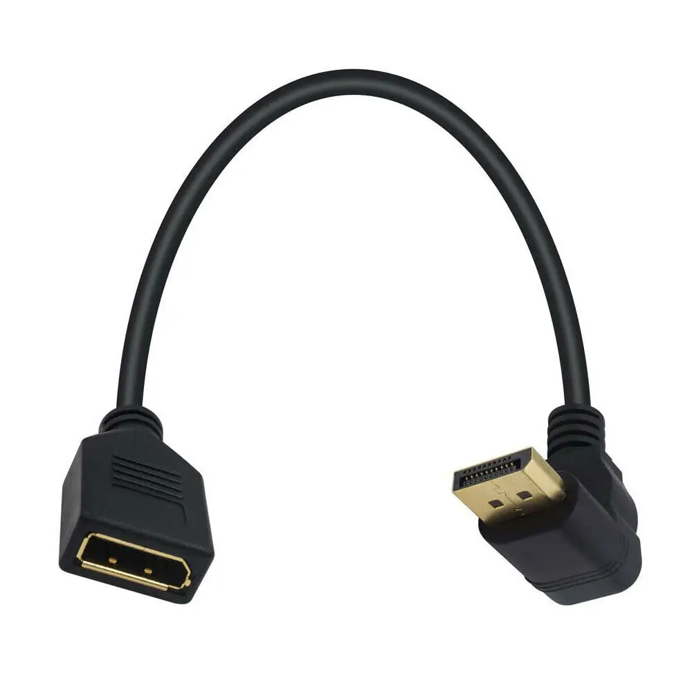 Угловой DisplayPort DP штекер-гнездо HD Удлинительный кабель адаптер вилка видео |