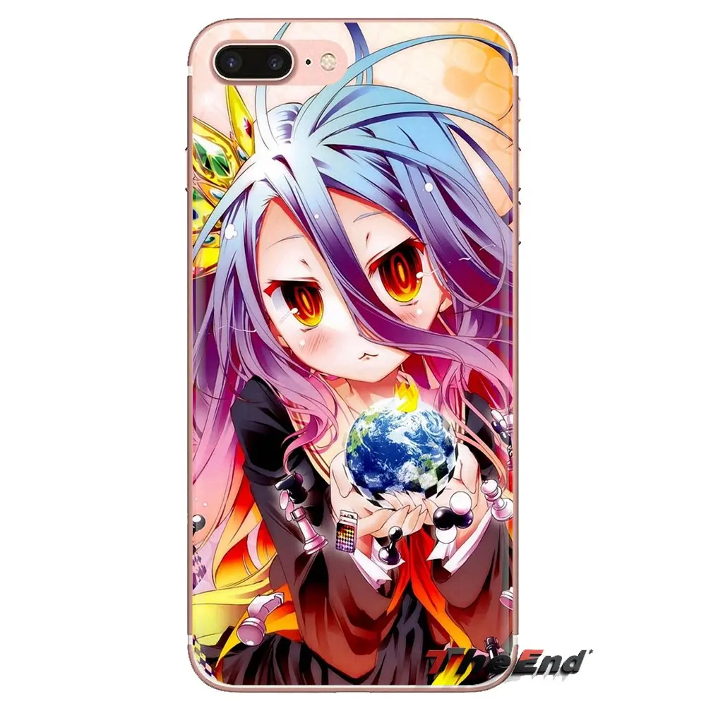 cartoon no game life Shiro For iPhone XS Max XR X 4 4S 5 5S 5C SE 6 6S 7 8 Plus Samsung Galaxy J1 J3 J5 J7 A3 A5 Phone Covers |