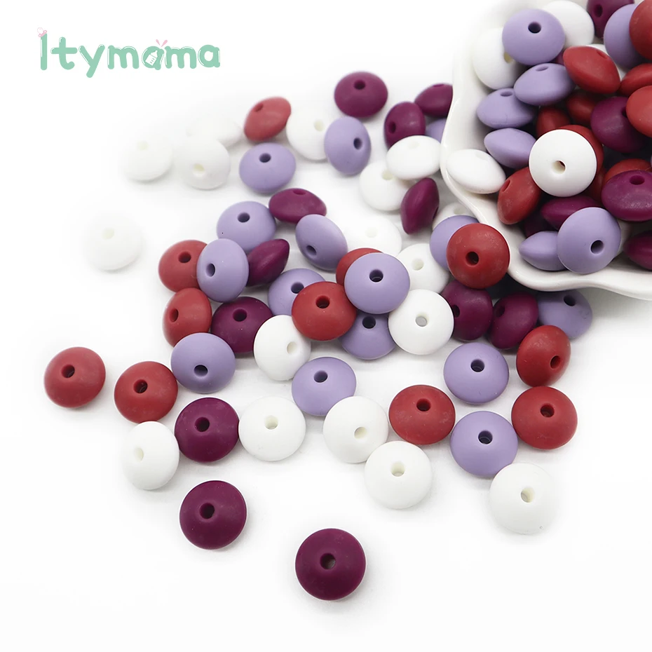 Itymama, 60 шт., пищевые силиконовые счеты, бусины, жемчуг, силиконовые бусины, сделай сам, Прорезывание Зубов, уход за ребенком, ожерелье, соска, цепочка, детский Прорезыватель
