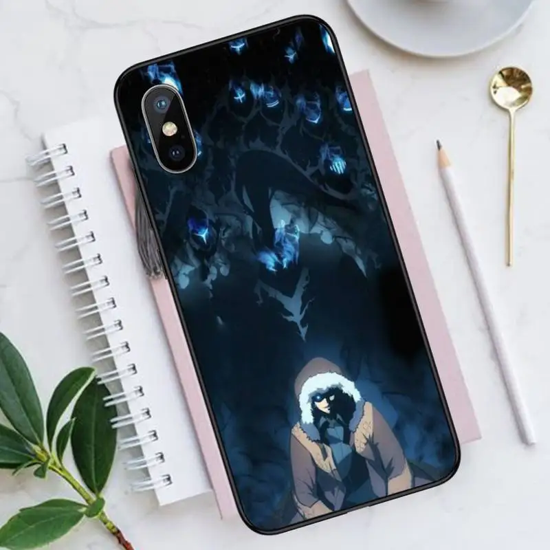 

Anime solo leveling Phone Cases for iPhone 11 12 pro XS MAX 8 7 6 6S Plus X 5S SE 2020 XR Luxury brand shell funda coque