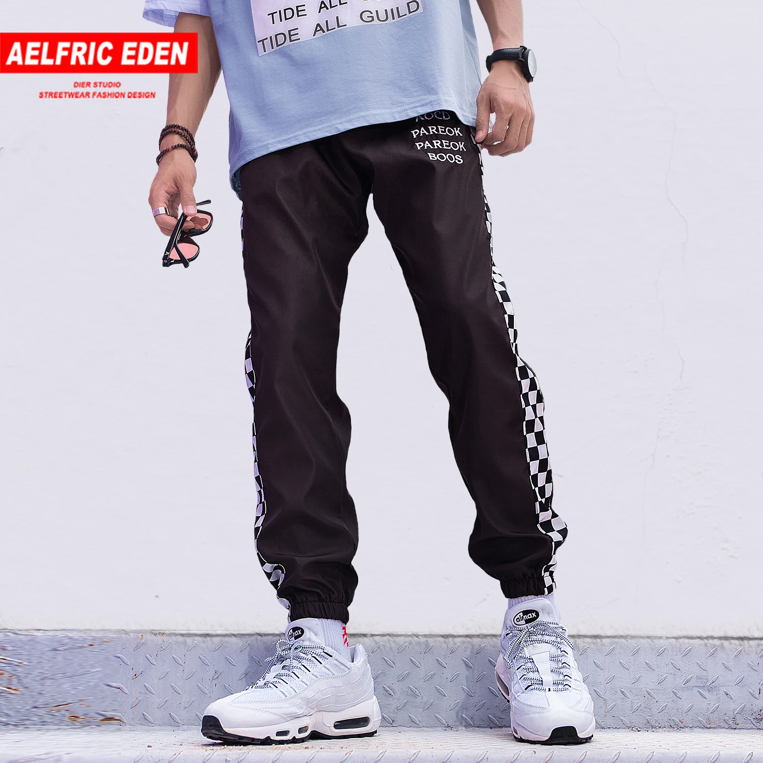 Aelfric Eden Модные мужские шаровары с боковой полосой брюки карго 2019 Харадзюку хип