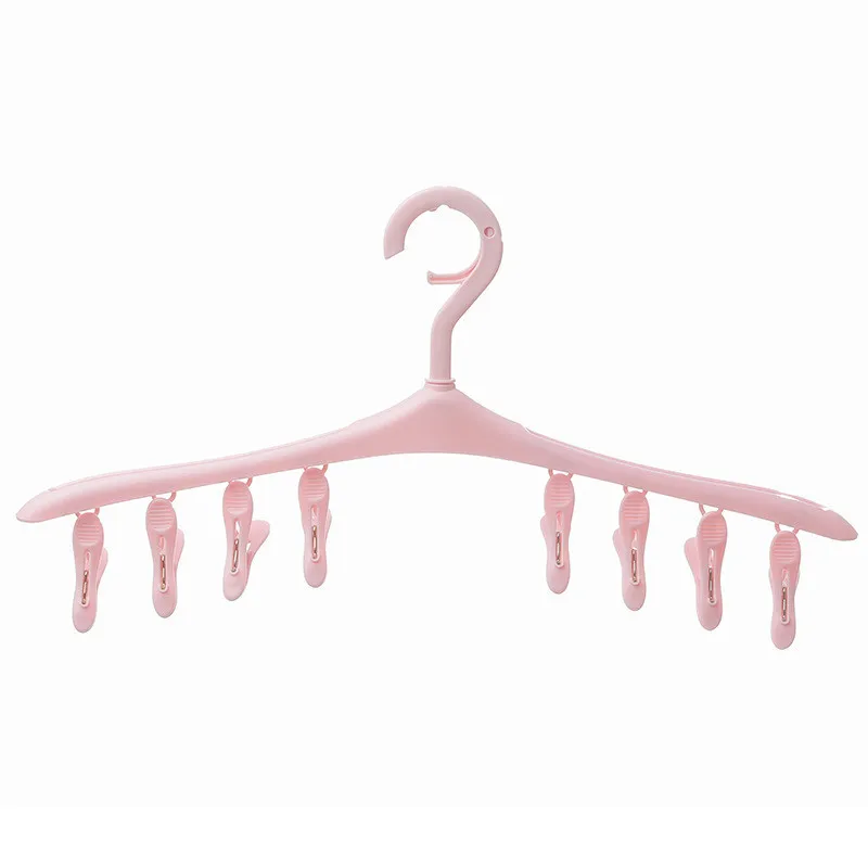 

8 Clip Windproof Drying Rack Hanger Bra Underwear Sock Short Rack Plastic Non-slip Hanger Pant Rack Home Clip Foldable Rotatable