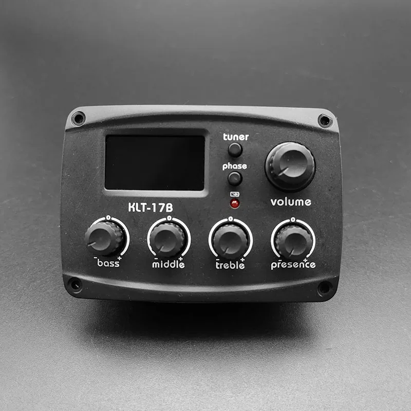 

10Set 4-Band Acoustic Guitar Preamp KL-17B with Tuner Folk Guitarra EQ Equalizer Piezo Pickup Guitar Parts