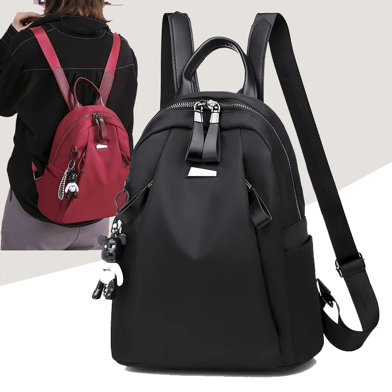 

2021 New Women Anti-theft Backpack Waterproof Fabric Large Female Shoulder Bag Large Capacity Simple Style Casual Mochila Travel