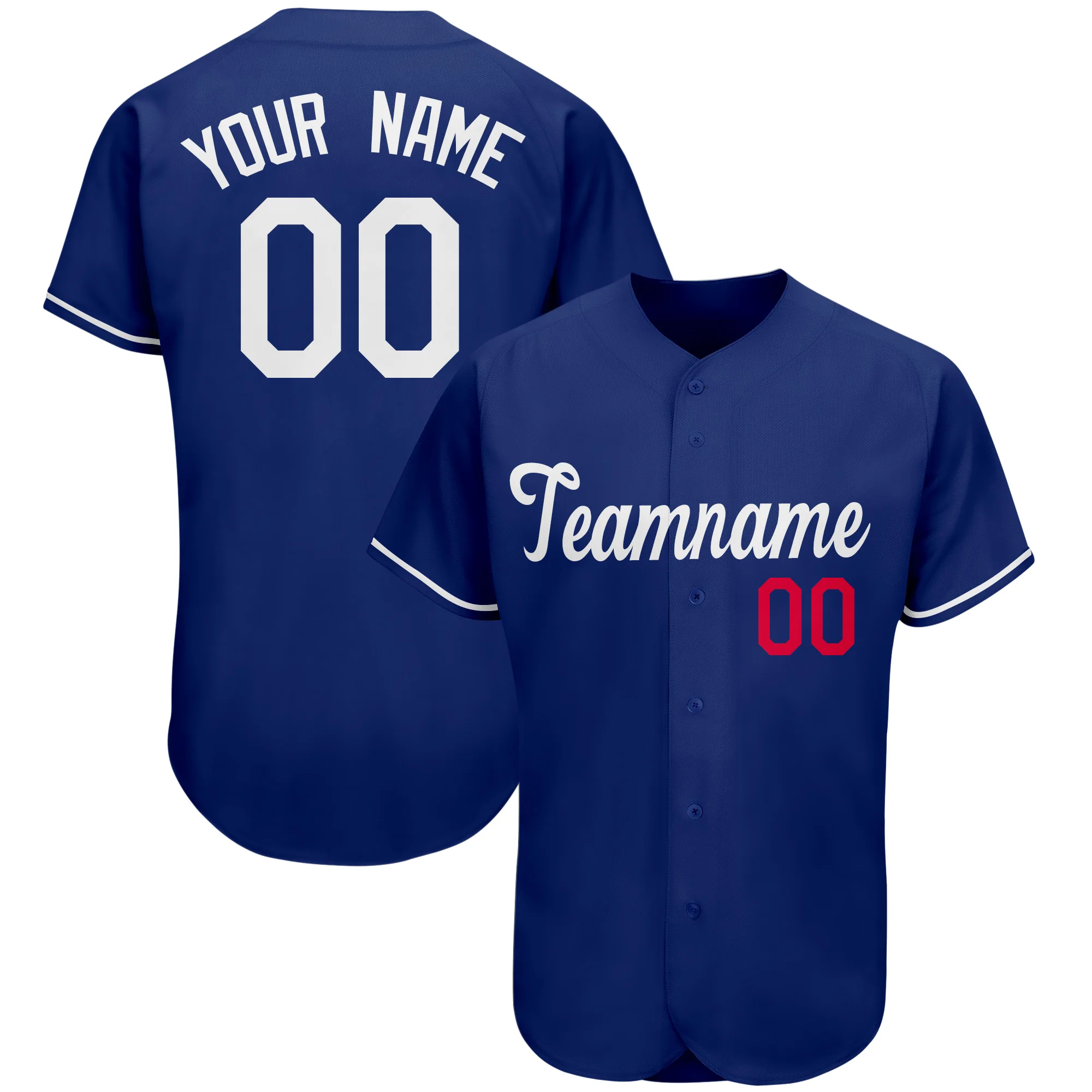 

baseball jersey Button sportswear high quality embroidered team name back name number customized--Customizable--Royals
