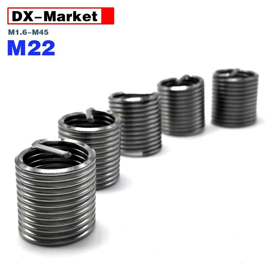 

Резьбовые вставки M22, резьбовые вставки из нержавеющей стали 304, M22 * 1,5 p ,M22*2,0 p ,M22*2,5 p ,G003