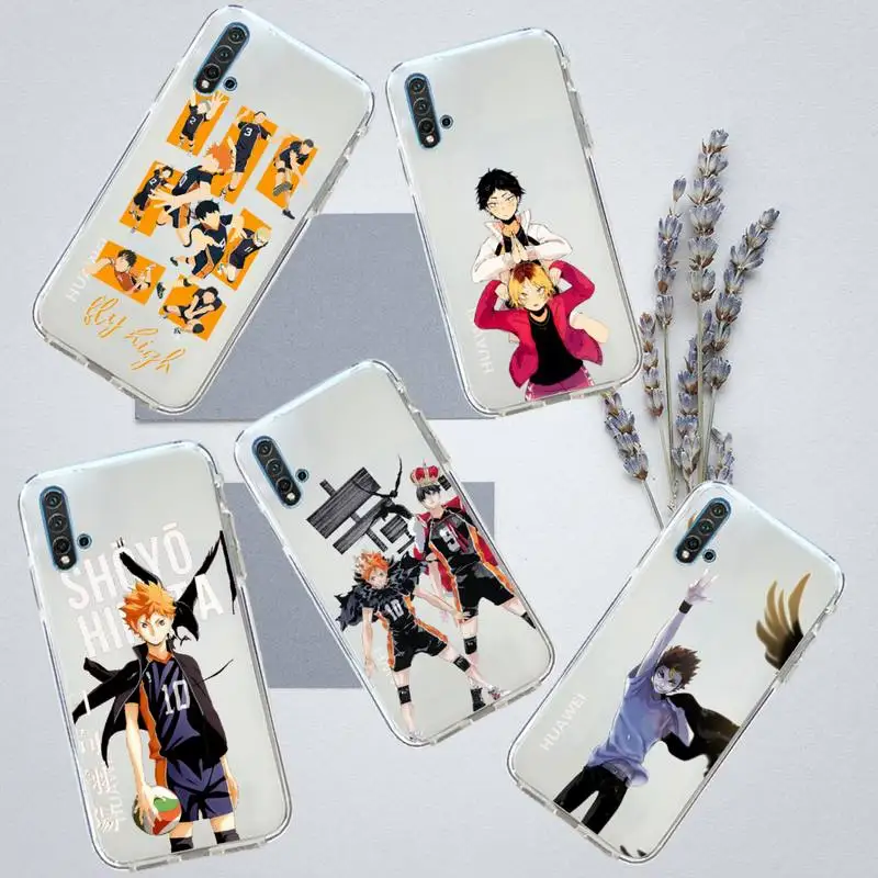 

haikyuu hintergrund anime Phone Case Transparent for Huawei honor P mate 40 20 30 10 50 i 9 x mate pro lite 8a