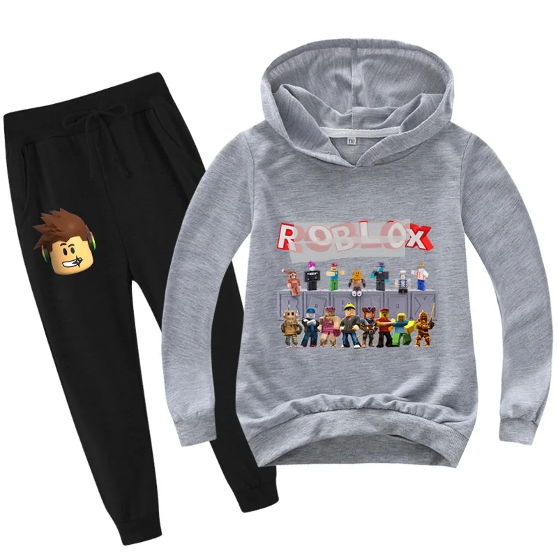 

Spring new style Hooded Active boys girl clothes Cartoon printing children's clothing set 0342