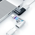 Магнитный адаптер с USB C на Type C, 100 Вт, для Macbook, быстрая зарядка, Usb Type C, магнитный конвертер, магнитный кабель, прямоугольный разъем
