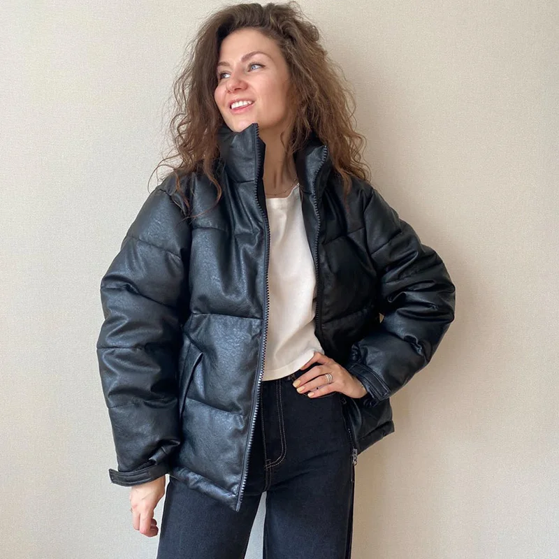

-20 degrees female winter leather 2021 solid weight super hot wind-proof winded waterproof jackets snowcoat for women
