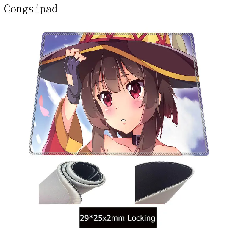 Anime Konosuba Megumin Extra Large Mouse Pad Gaming Mousepad Anti-slip Natural Rubber Mat with Lock Edge |