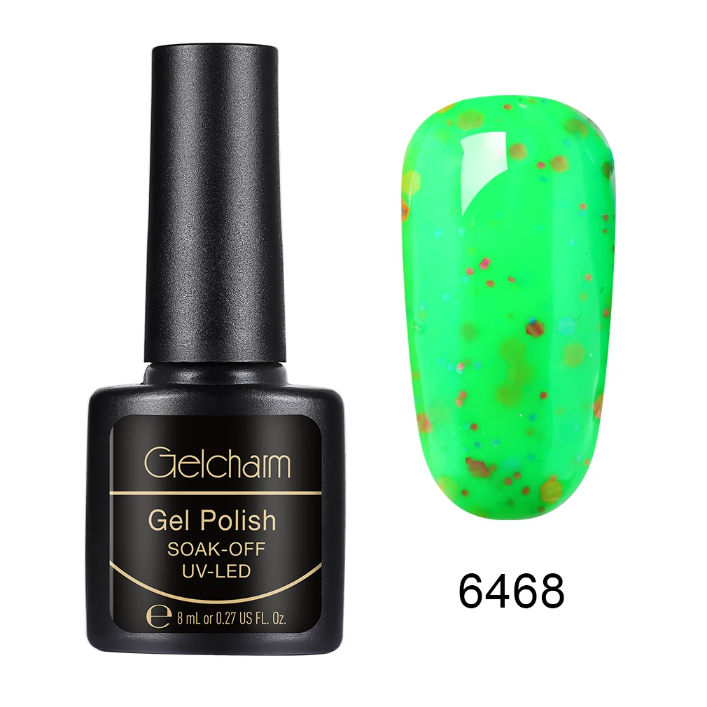 Gelcharm 8 мл сыр конфеты УФ-гель для ногтей используется с молочного цвета гель лак Полупостоянный все для маникюра дизайн ногтей гель - Цвет: 6468