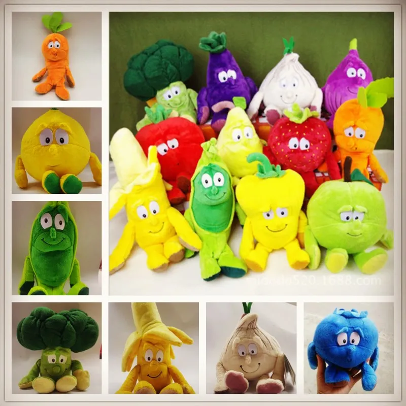 Игрушка плюшевая в виде фруктов и овощей мягкий плюшевый банан гриб вишня ананас