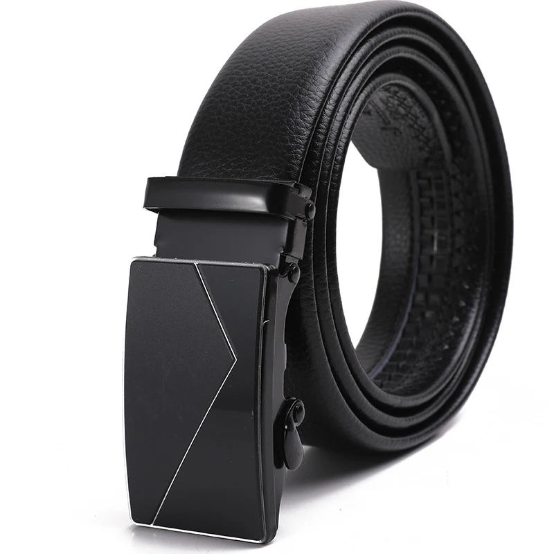 Fashion New Men'S Automatic Buckle Belt High Quality Business Casual Men'S Personality Versatile Multifunctional Black Belt