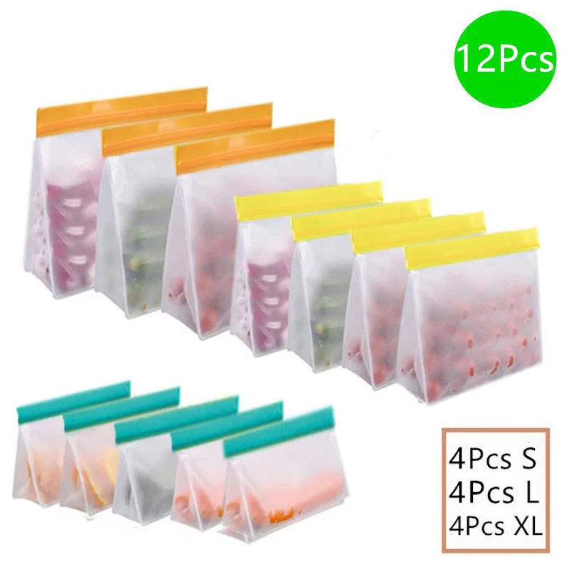 Многоразовые мешки для ланча и морозильной камеры стоячие хранения продуктов