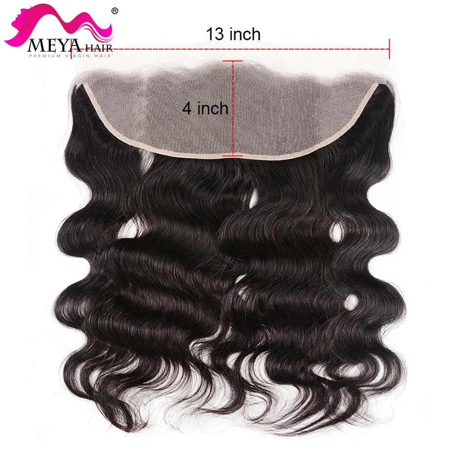 Прозрачные волосы MEYA 13x4 с фронтальной застежкой малазийские волнистые