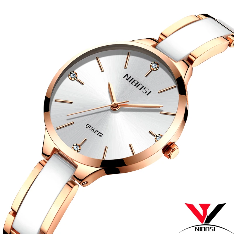NIBOSI часы женские креативные с керамическим браслетом Relogio Feminino Montre Femme|Женские