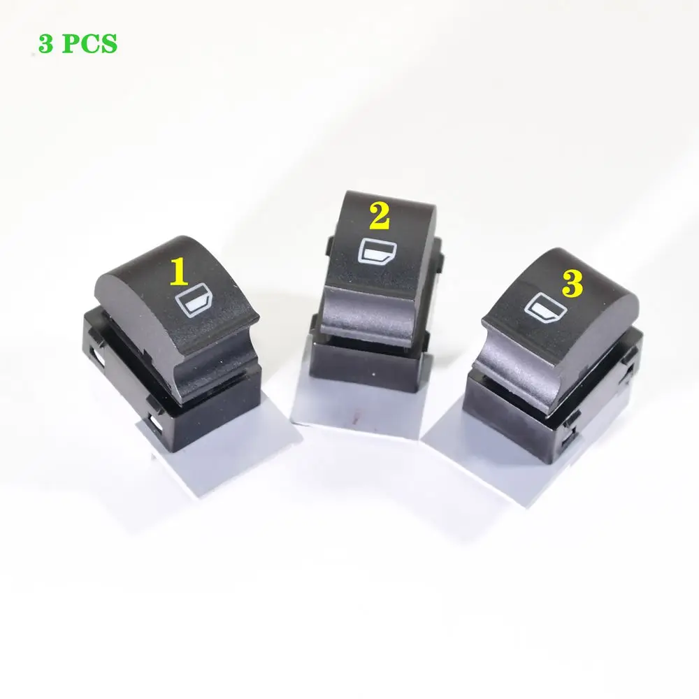 

3 PCS Fit Audi A6 A3 C5 1997-2005 Sedan 2.0T Panel Window Switch Lifter 4B0959855A 4B0 959 855 A Passenger Side