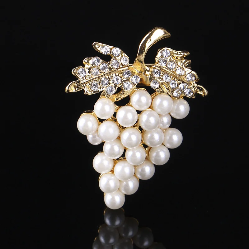 Гроздь винограда брошь для женщин Винодельня модные ювелирные изделия жемчуг