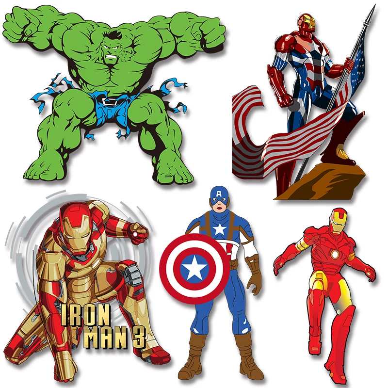 Термонаклейки из винила с принтом Супергерои мстители | Дом и сад