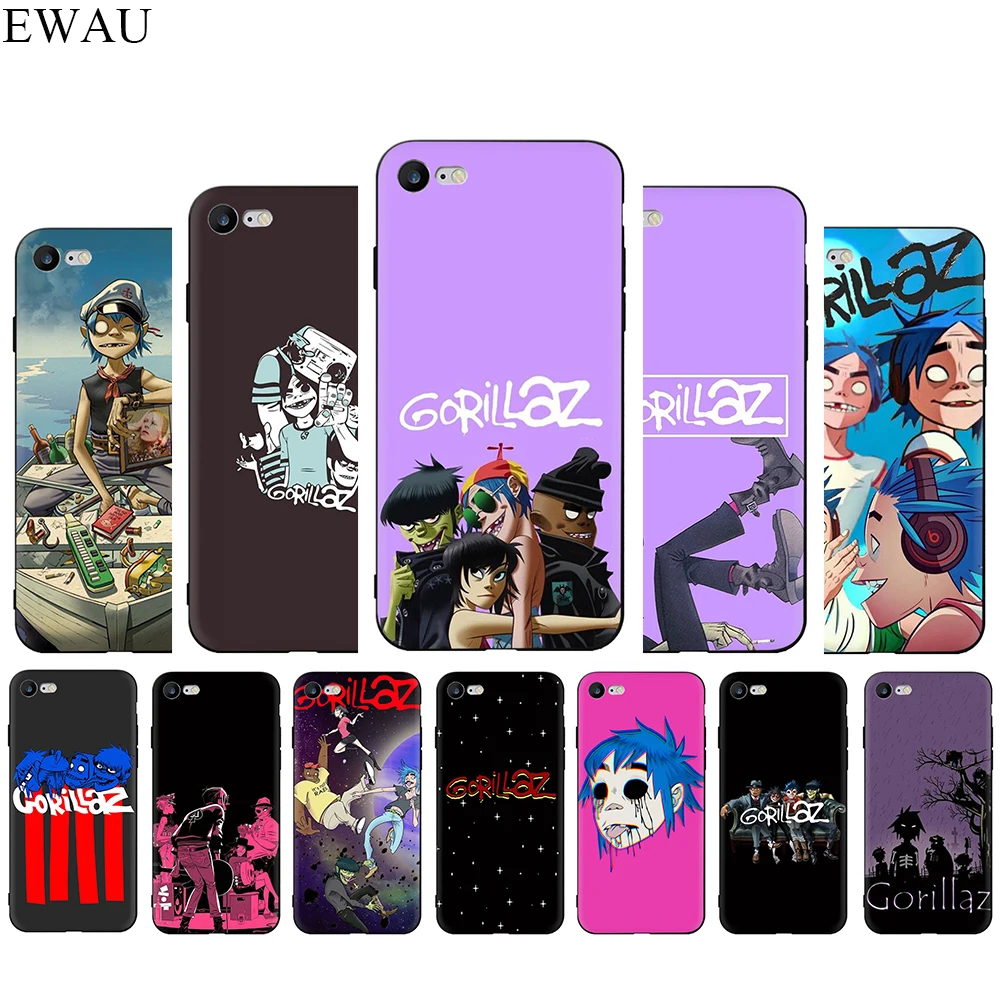 Силиконовый чехол Gorillaz band для iphone 5 5s SE 2020 6 6s 7 8 Plus X XR XS 11 Pro Max|Чехлы-накладки| |