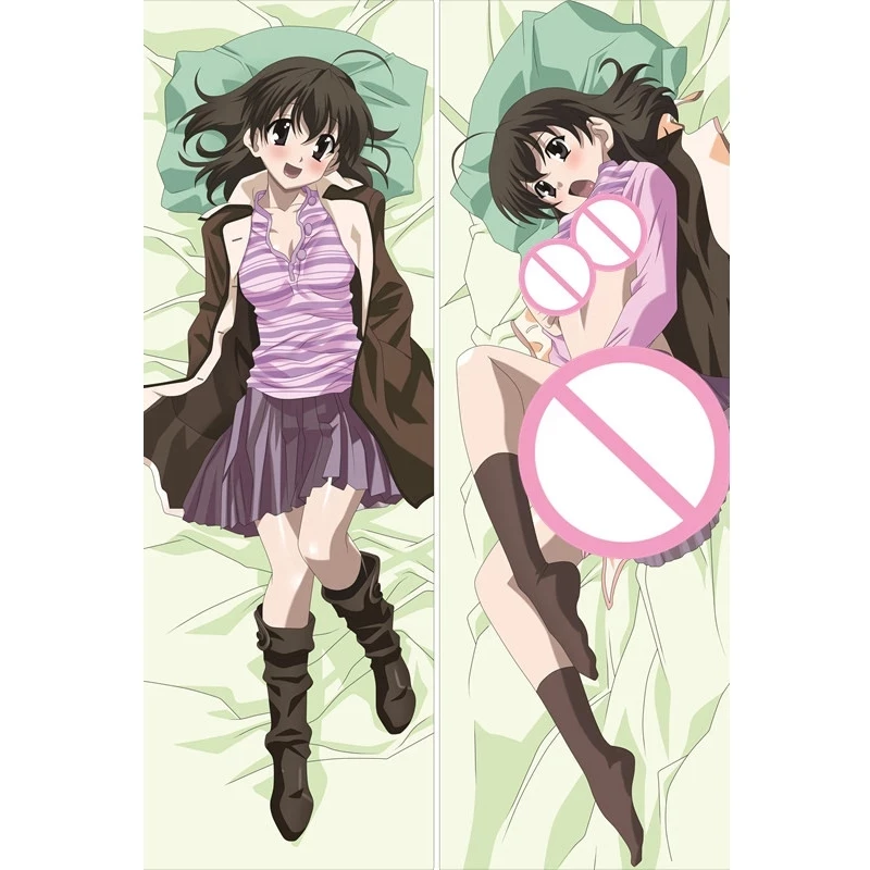 

School Days anime character Katsura Kotonoha Saionji Sekai & Saionji Youko Sukuru Deizu Dakimakura Hugging Body Pillowcase