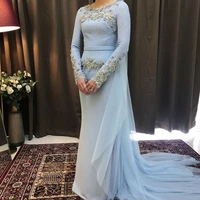 prom muslim evening mermaid dresses 2020 long woman party night elegant plus size arabic formal dress gown