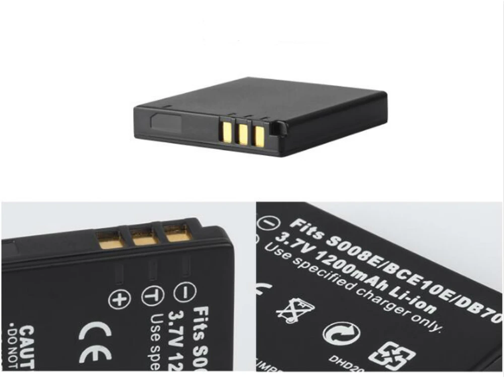 Батарея CGA-S008E CGA-S008A/1B VW-VBJ10 камеры мА/ч. Аккумулятор для цифрового фотоаппарата