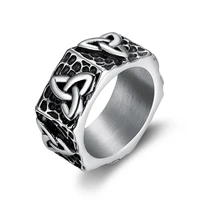 megin d hot sale punk vintage personality titanium carved steel rings for men women couple friend fashion design gift jewelry