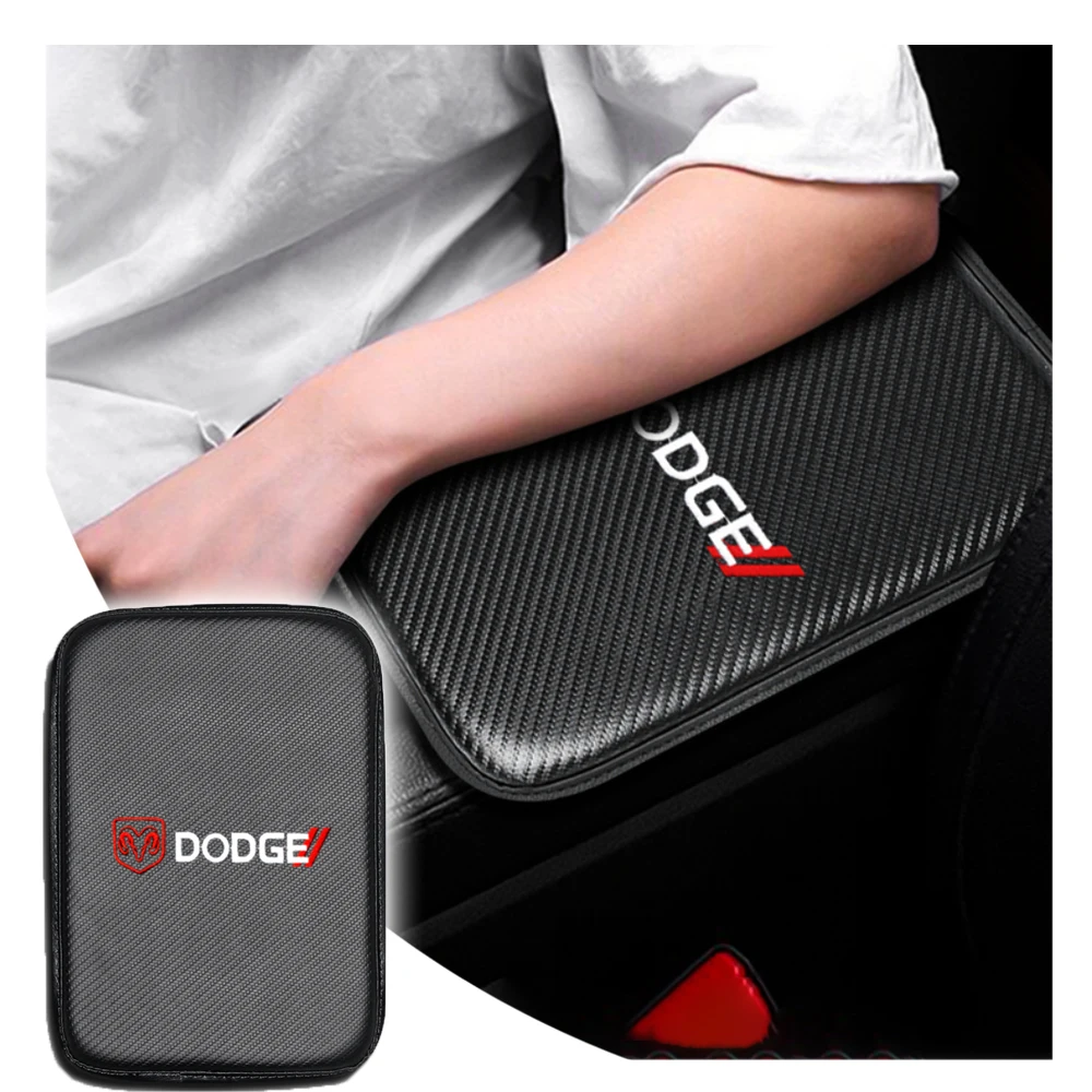 

Leather Car Armrest Storage Box Mat Cushion Pad Dust-proof Waterproof Cover For Dodge Challenger RAM Charger Avenger Caliber