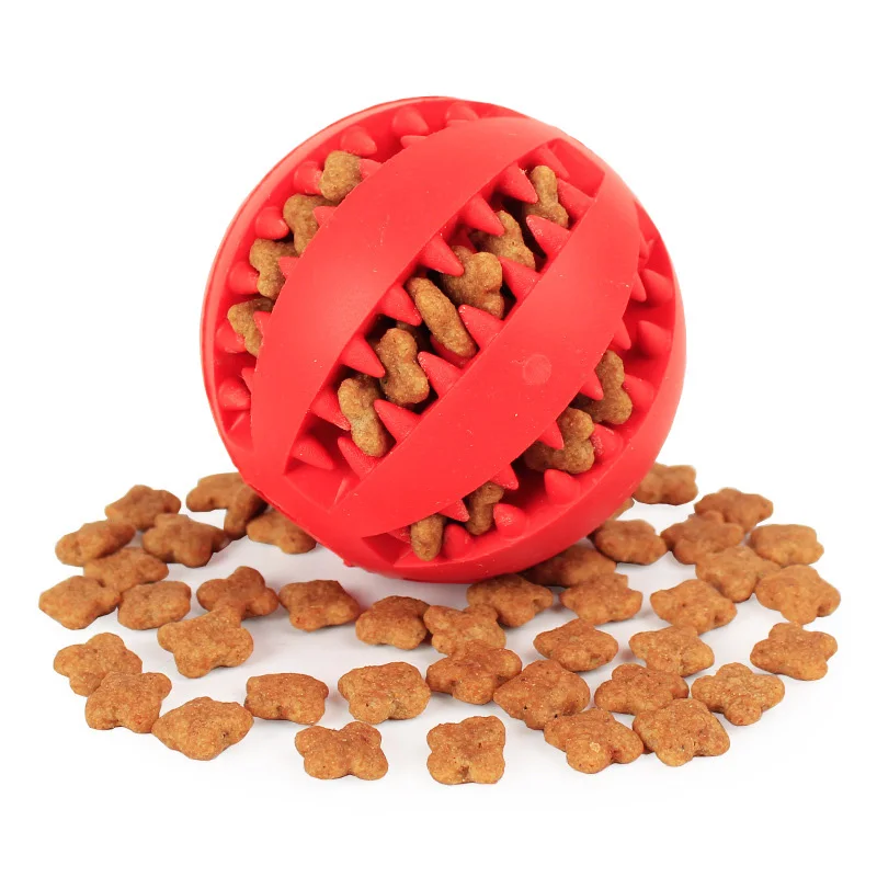 

Soft Pet Dog Toys Toy Funny Interactive Elasticity Ball Dog Chew Toy For Dog Tooth Clean Ball Food Extra-tough Rubber Ball Dog