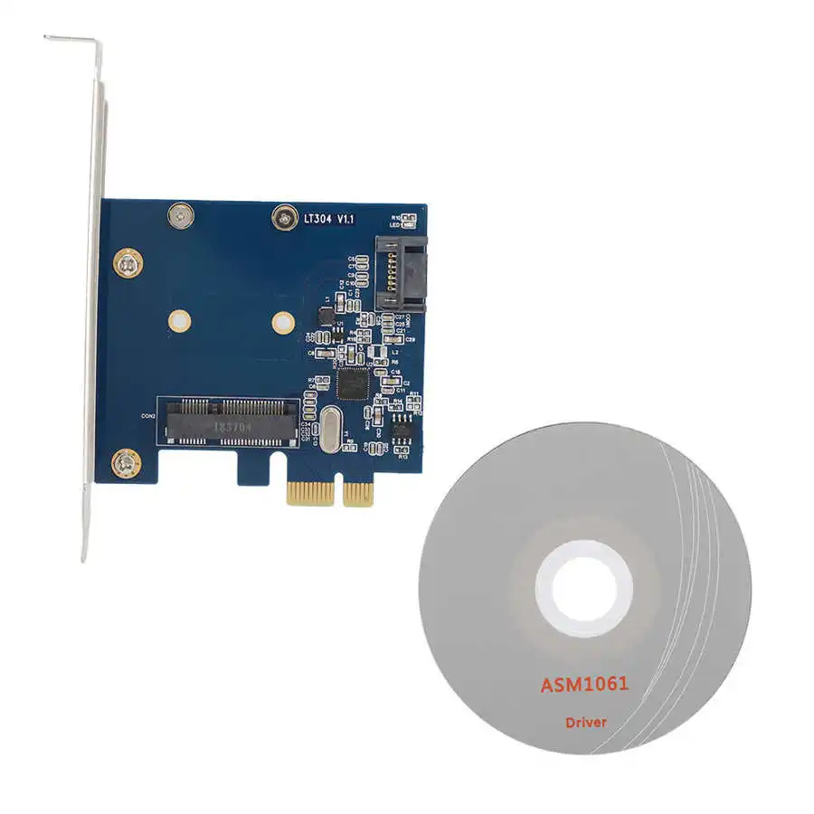 Настольная карта расширения PCI-E к MSATA + SATA адаптер SSD твердотельный накопитель 'x1