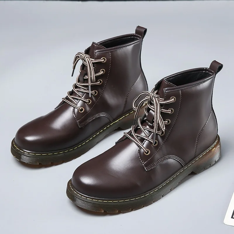 

Mans Ankle Cover Boots Fashion Leather Shoes Outdoor Work Designer Shoes