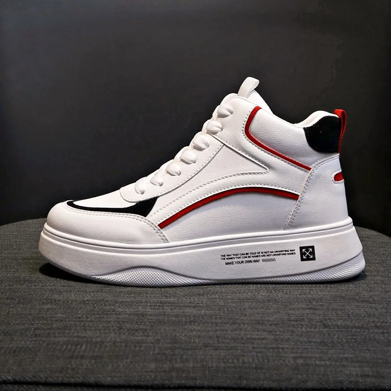 Белые туфли с высокой посадкой коллекция 2019 года сезон осень Студенческая обувь