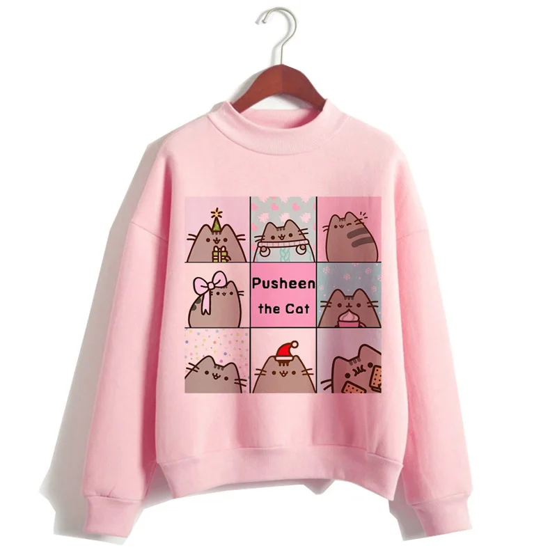 Толстовка Женская в стиле Харадзюку Pusheen смешной мультяшный Свитшот Kawaii Ullzang