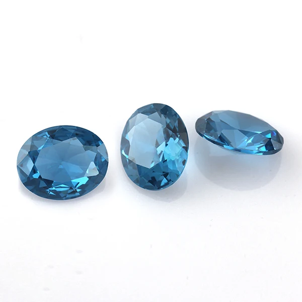 5 шт. номер 120 овальные синтетические синие корундовые бусины 6*8 мм для