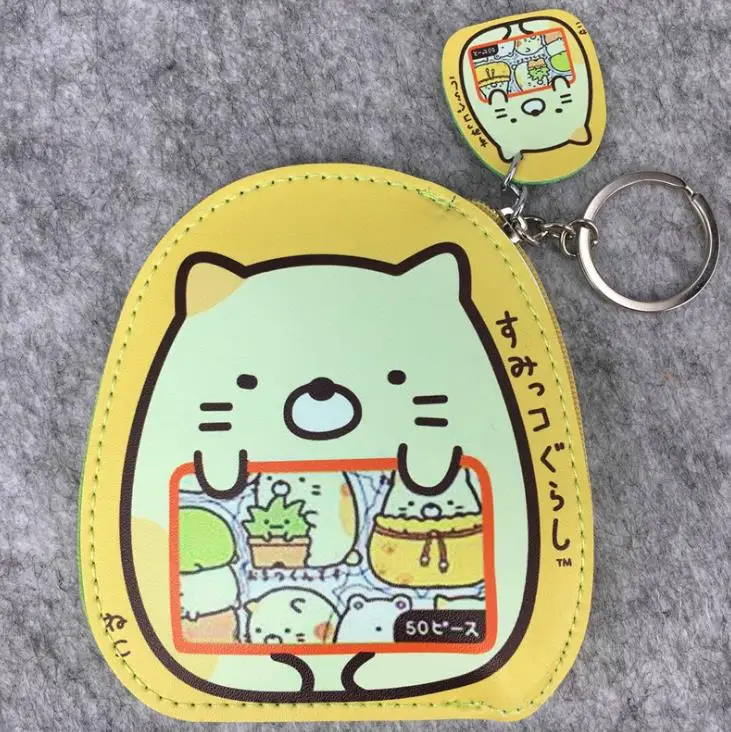 

1 Pcs Kawaii Mini PU Coin Purse Japanese Sumikko Gurashi Change Women Key Wallet Coin Bags Card Holders Action Figure Toys Gifts