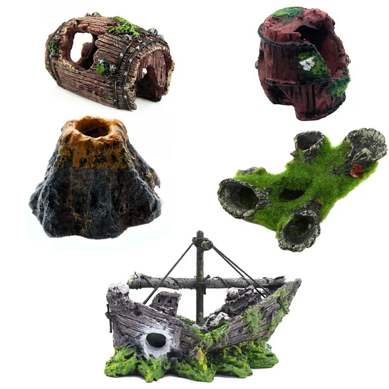 Винный бочонок пещера аквариум орнамент смола ландшафтный дизайн веснушки