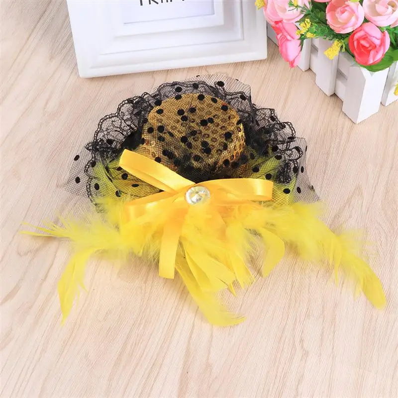 Женские головные уборы с перьями и зажимами вечерние для маскарада