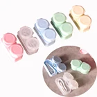 1 шт. чехол для контактных линз Макарон Push-type портативный новый раскладной футляр двойная коробка Невидимый спутник коробка для косметики